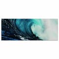 Solid Storage Supplies Frameless Free Floating Tempered Glass Art by EAD Art Coop - Blue Wave 2 SO2960510
